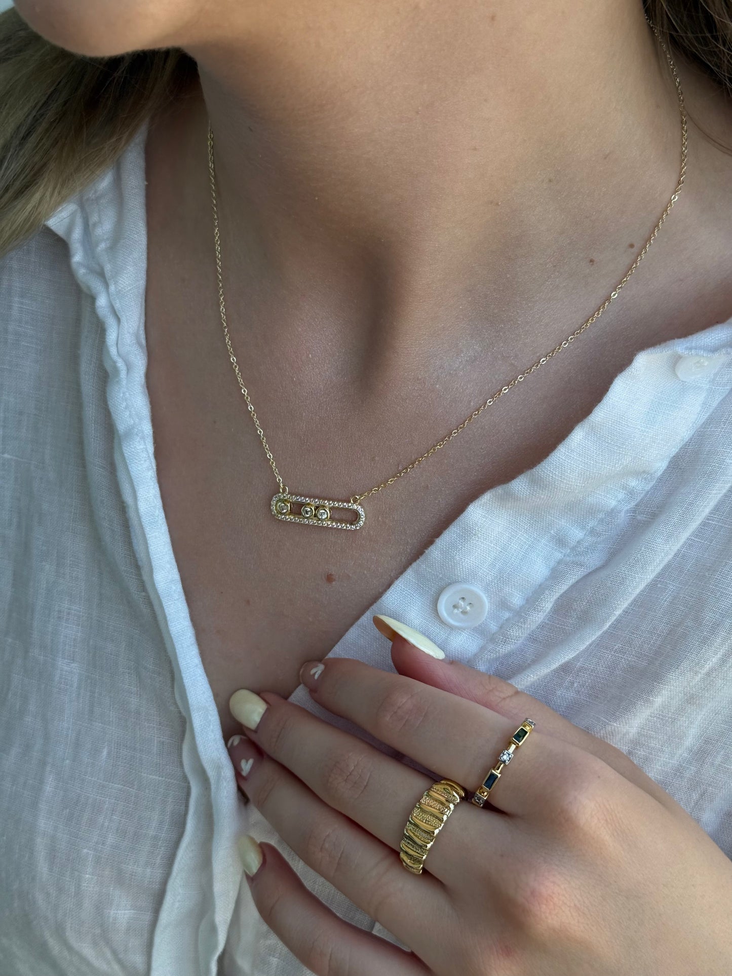 Trilune Necklace